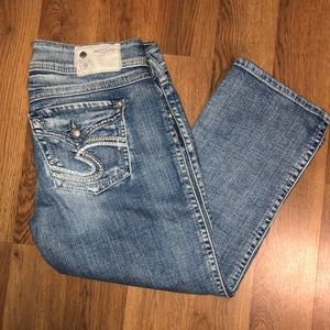 2/$15 Silver Denim Capris